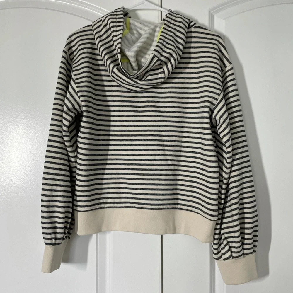 Lou & Grey Stripe Balloon Sleeves Hoodie size S - Picture 8 of 14